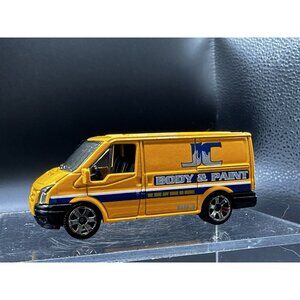 Matchbox Diecast Vehicle Ford Transit 2007 MB693 JC Body & Paint Shop Yellow‎